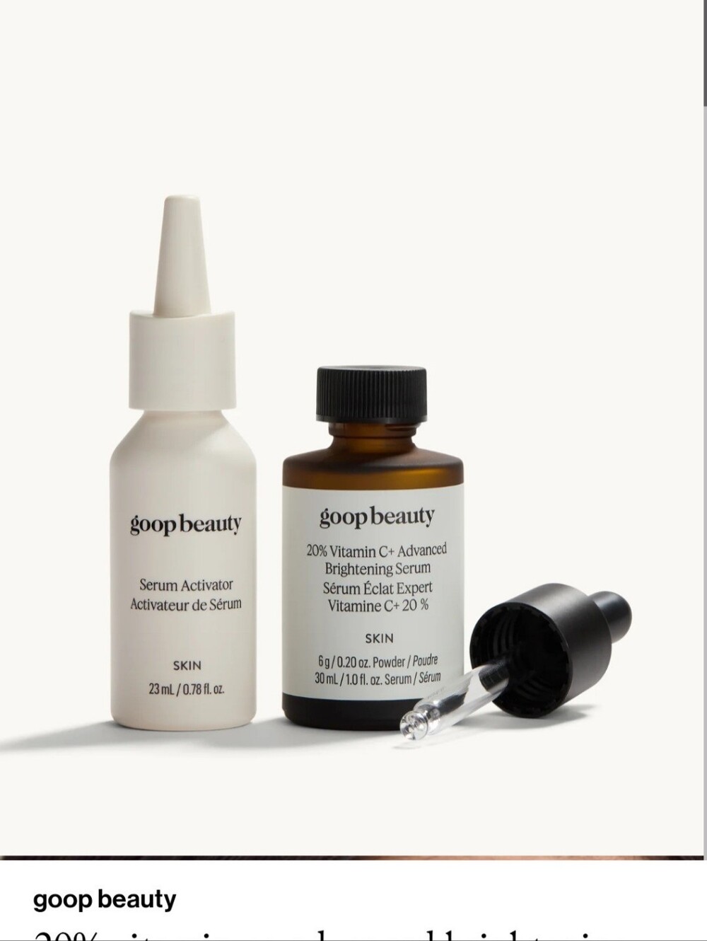 goopbeauty 20% Vitamin C + Advanced Brightening Serum box - Picture 6 of 8